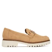 Półbuty damskie - Loafersy Tamaris 1-24723-43 Beżowy - miniaturka - grafika 1