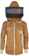 Odzież robocza - Bluza pszczelarska z kapeluszem rozpinana PREMIUM BRCtech roz. XXXXL beżowa - miniaturka - grafika 1