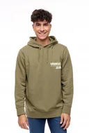 Bluzy męskie - WRANGLER SLOGAN HOODIE DEEP GREEN W666ILX1X L - miniaturka - grafika 1
