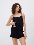 Moda i Uroda OUTLET - Reserved - Piżama z wiskozy - czarny - miniaturka - grafika 1