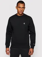 Bluzy męskie - Calvin Klein Jeans Bluza Embroidered Logo J30J314536 Czarny Regular Fit - miniaturka - grafika 1