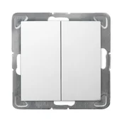 Klawisze i ramki - Ospel Impresja biały - łącznik podwójny krzyżowy ŁP-19Y/m/00 - miniaturka - grafika 1