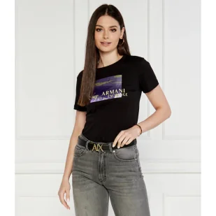 Armani Exchange T-shirt | Slim Fit - Koszulki i topy damskie - miniaturka - grafika 1
