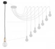 Lampy sufitowe - Lemir Maris lampa wisząca 7-punktowa czarna/miedź O2757 W7 CZA + MIE O2757 W7 CZA + MIE - miniaturka - grafika 1
