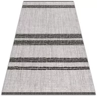 Dywany - Wewnętrzny dywan winylowy Szary w linie 140x210 cm - miniaturka - grafika 1