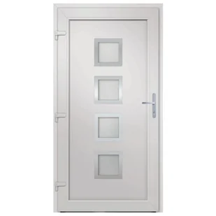 vidaxl Drzwi wejściowe, białe, 108x208 cm, PVC 8720845887001 - Drzwi zewnętrzne - miniaturka - grafika 6
