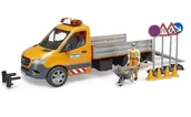 Jeździki dla dzieci - MB Sprinter Komunalny z figurką budowlańca, modułe - Bruder - miniaturka - grafika 1