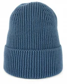 Czapki damskie - Bawełniana wywijana czapka Virrat drobno pleciona unisex cz23307-1 - miniaturka - grafika 1