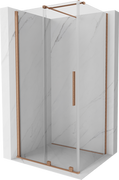 Kabiny prysznicowe - Mexen Velar kabina prysznicowa rozsuwana 100x90 cm, transparent, miedź szczotkowana - 871-100-090-01-65 - miniaturka - grafika 1
