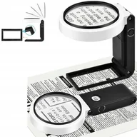 Mikroskopy i lupy - LUPA 10X SZKŁO POWIĘKSZAJĄCE Z PODŚWIETLENIEM ZE ŚWIATŁEM DIODAMI LED - miniaturka - grafika 1