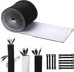 Organizer Aptel Otulina na przewody Czarny 1 sztuka  (AG380F) - Maskownice do kabli - miniaturka - grafika 1