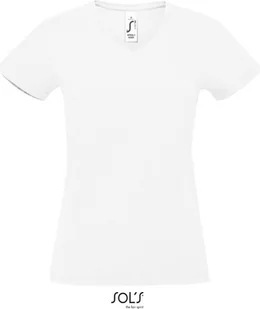 SOLS Koszulka damska Heavy V-Neck 02941 Biały Biały L - Koszulki i topy damskie - miniaturka - grafika 1