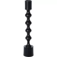 Oświetlenie świąteczne - Świecznik aluminiowy Gallipoli czarny, 4,5 x 23,5 cm - miniaturka - grafika 1