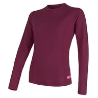 Koszulki sportowe damskie - Koszulka damska Sensor DF Merino Wool dl.r. Rozmiar: M / Kolor: fioletowy - miniaturka - grafika 1