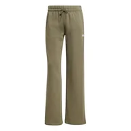 Spodnie rowerowe - adidas Kobiety ESSENTIALS SMALL LOGO FEEL COZY OPEN HEM PANTS, olive strata/white, XS - miniaturka - grafika 1