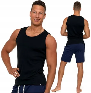 PODKOSZULKA KOSZULKA MĘSKA GŁADKA CZARNA 100 % BAWEŁNA KLASYCZNA MORAJ 2XL - Koszulki męskie - miniaturka - grafika 1