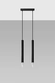 Lampy sufitowe - Sollux Lighting Lampa wisząca WEZYR 2 czarna - miniaturka - grafika 1