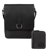 Portfele - Portfel męski na suwak i listonoszka męska zestaw Paolo Peruzzi ZUP-138 - miniaturka - grafika 1