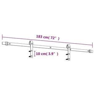 Drzwi przesuwne z osprzętem, 70x210 cm, lite drewno sosnowe 8721012080300 - Drzwi wewnętrzne - miniaturka - grafika 13