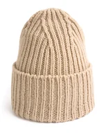 Czapki damskie - Czapka Damska Młodzieżowa Beanie Podwijana Zimowa 100% Wełna Virgin Polska - miniaturka - grafika 1
