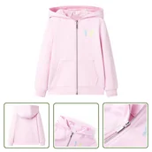 Bluzy dla dziewczynek - Bluza dziecięca z kapturem - jasnoróżowa - 92 - Bluza Dziecięca - miniaturka - grafika 1
