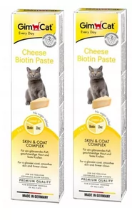 GimCat Pasta z biotyną i serem 2x100g - Suplementy i witaminy dla psów - miniaturka - grafika 1