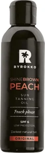 Byrokko Byrokko Shine Brown Peach Olejek Wspomagający Opaleniznę SPF6 - Balsamy i kremy do opalania - miniaturka - grafika 1