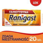 Układ pokarmowy - Polpharma Famotydyna Ranigast 20 mg x 20 tabl powlekanych - miniaturka - grafika 1