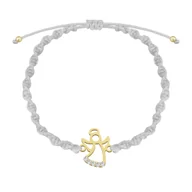 Biżuteria dla dzieci - Bransoletka na Komunię Aniołek srebro pozłacane - miniaturka - grafika 1