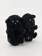 Buty dla dziewczynek - Reserved - Kapcie koty - ciemnoszary - miniaturka - grafika 1
