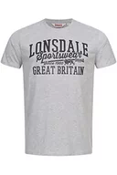 Koszulki męskie - Lonsdale Dervaig T-shirt męski, Marl Grey/Black, XL - miniaturka - grafika 1