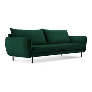 Ciemnozielona aksamitna sofa 200 cm Vienna – Cosmopolitan Design - Sofy i kanapy - miniaturka - grafika 1