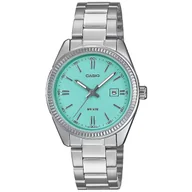 Zegarki damskie - Casio Classic zegarek damski na bransoletce turkusowa tarcza LTP-1302PD-2A2VEF - miniaturka - grafika 1
