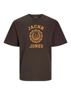 Koszulki męskie - Jack & Jones Koszulka w kolorze brązowym - miniaturka - grafika 1