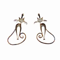 Kolczyki - Maurycy brązowy - kolczyki srebrne - miniaturka - grafika 1