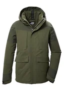 Kurtki męskie - killtec Męska kurtka funkcyjna/kurtka outdoorowa z odpinanym kapturem KOW 81 MN JCKT, dark moss, XXL, 41846-000 - miniaturka - grafika 1