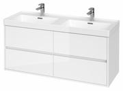 Szafki łazienkowe - Szafka Wisząca z Umywalką Cersanit Crea 120 biały - miniaturka - grafika 1