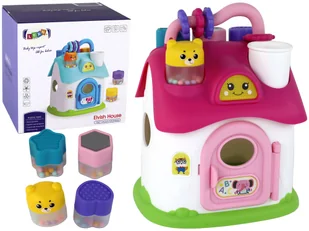 INTERAKTYWNY DOMEK SORTER RÓŻOWY PUZZLE - Sortery dla dzieci - miniaturka - grafika 1
