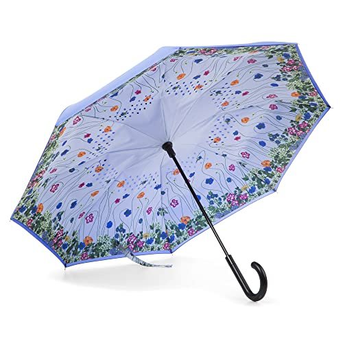 The totes InBrella parasol z odwrotnym zamknięciem