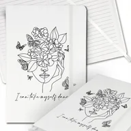 Notesy i bloczki - Notes Biały A5 Notatnik Dziennik z Gumką w Linię MINIMALIST Wiele Wzorów - miniaturka - grafika 1