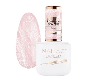 NaiLac Rubber Base baza kauczukowa Rose 7 ml - Lakiery hybrydowe - miniaturka - grafika 1
