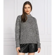 Swetry damskie - Patrizia Pepe Sweter MAGLIA Regular Fit | z dodatkiem wełny - miniaturka - grafika 1