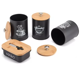 ZESTAW 3 POJEMNIKÓW KUCHENNYCH I MASELNICZKA E-6057 - Pojemniki kuchenne - miniaturka - grafika 1