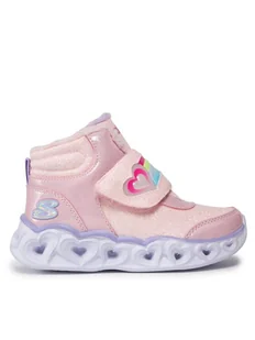 Skechers Sneakersy Heart Lights Brilliant Rainbow 302669L/PKLV Różowy - Buty dla dziewczynek - miniaturka - grafika 1