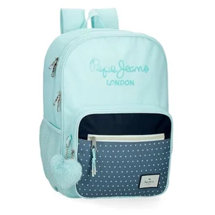 Pepe Jeans Plecak szkolny Dalma Dwukomorowy dostosowany do wózka niebieski 30x40x13 cm Poliester by Joumma Bags, Niebieski, 30x40x12 cms, Dwukomorowy plecak szkolny z możliwością dostosowania do wózka - Plecaki szkolne i tornistry - miniaturka - grafika 1