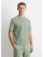 Piżamy męskie - Marc O´Polo Bodywear Koszulka piżamowa w kolorze jasnozielonym - miniaturka - grafika 1