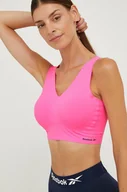Bielizna sportowa damska - Reebok biustonosz sportowy Amina kolor różowy gładki - miniaturka - grafika 1