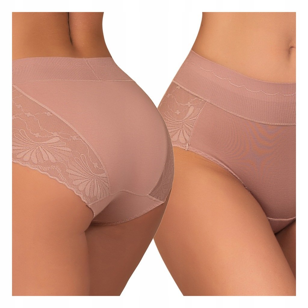 WISKOZOWE wyszczuplające majtki MODELUJĄCE korygujące FIGI koronkowe
