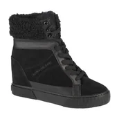 Botki damskie - Buty Calvin Klein Hidden Wedge Warm W YW0YW00439-0GJ czarne - miniaturka - grafika 1