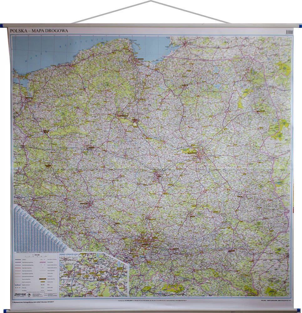 EkoGraf Polska mapa ścienna drogowa 1:350 000